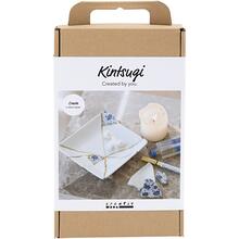Kreativ Set Kintsugi, Schale, Blau, Gold, Wei�