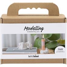 Kreativ Set Modellieren, Kerzenhalter mit Muscheln