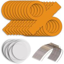 NEU Laternen-Set Orange / Ocker, 10 runde Laternen-Rohlinge, 10 Bgel & 20 runde Laternenzuschnitte