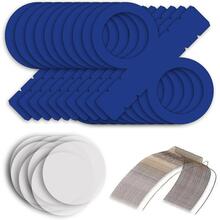 NEU Laternen-Set Blau, 10 runde Laternen-Rohlinge, 10 Bgel & 20 runde Laternenzuschnitte
