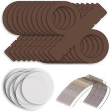 NEU Laternen-Set Braun, 10 runde Laternen-Rohlinge, 10 Bgel & 20 runde Laternenzuschnitte