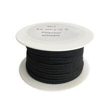 SALE Gummikordel / Elastikband, 6 mm x 10 m, Schwarz