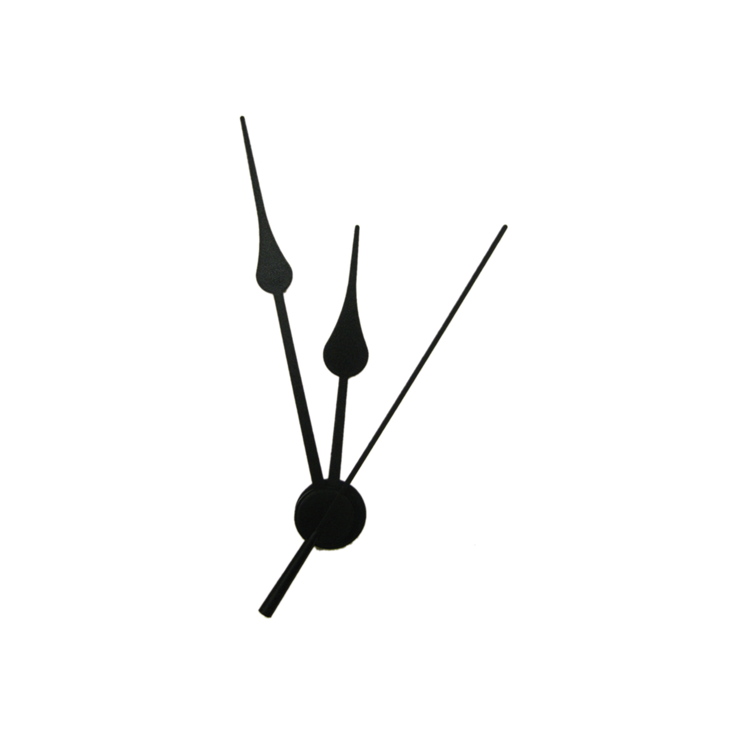 NEU Kunststoff Uhrzeiger-Set 3 tgl., 64/90 mm, Herzform mit Sekundenzeiger