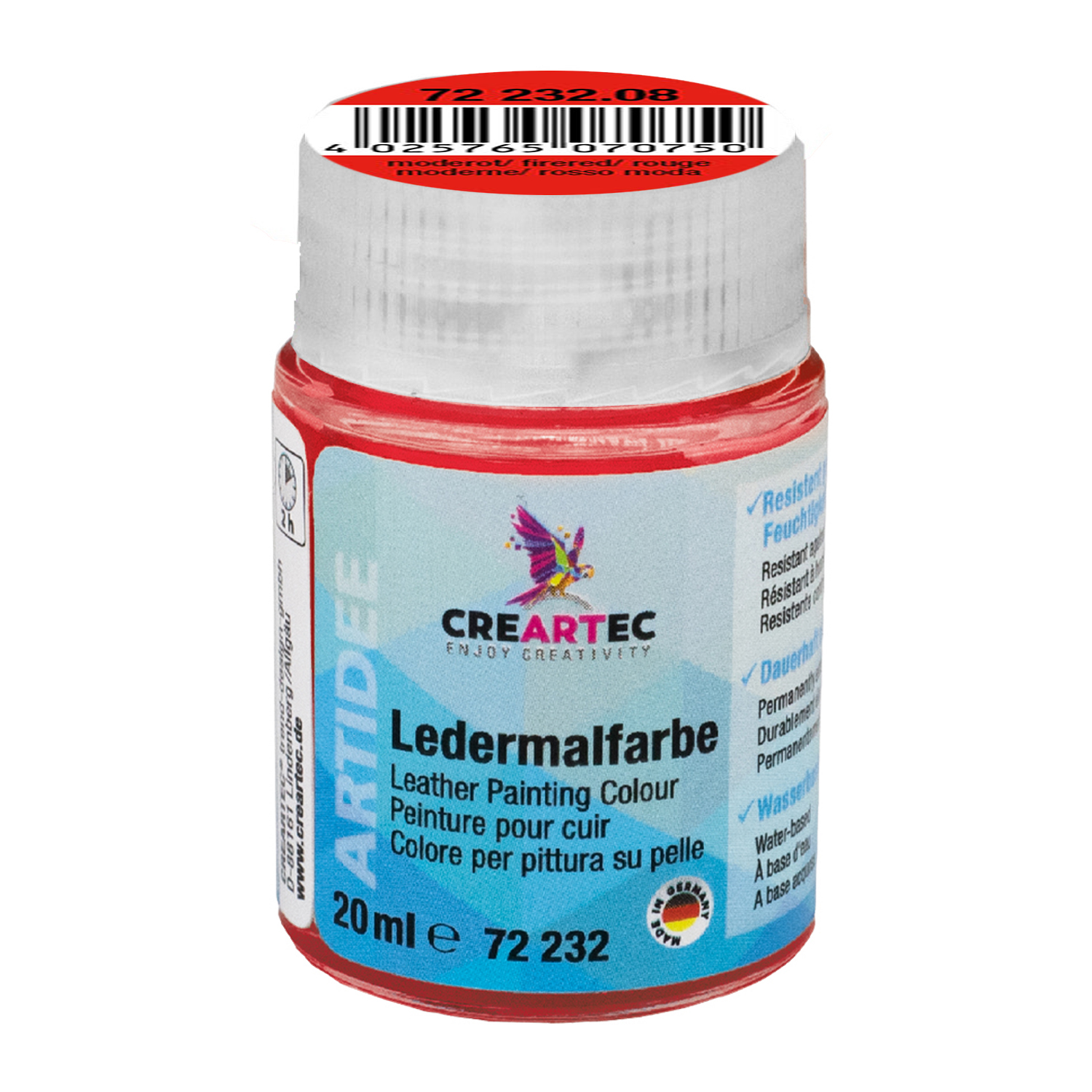 NEU Ledermalfarbe, 20ml, moderot