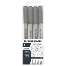 NEU EberhardFaber Pigment Fineliner Set, 4 Stifte in 4 Breiten