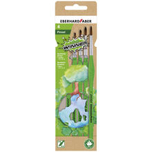 NEU EberhardFaber Green Winner, Synthetikpinsel Set, 4 Pinsel mit feiner Spitze