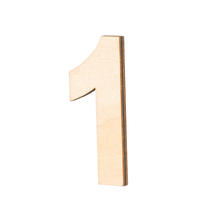 SALE Holz-Zahl flach, 1, Gre: ca. 80 x 5 mm