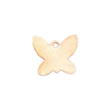 Kupferanhänger, Schmetterling, Größe: ca. 13 x 14 mm, Efcolor / Emaille
