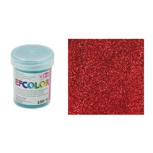 Efcolor, Farbschmelzpulver, 25 ml, Glitter, Farbe: Rot