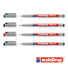 Edding 151 Non-Permanent-Marker Folienschreiber mit 0,6mm Rundspitze, verschiedene Farben