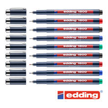 Edding 1800 Profipen Präzisionsfeinschreiber mit Rundspitze, verschiedene Farben
