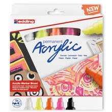 Edding 5000 Acrylmarker breit 5er-Set, Neonfarben