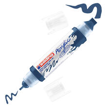 SALE Edding 5400 Acryl 3D Double Liner, Doppel-Spitze 2-3,5-10 mm, Universal-Acrylstift, wasserfest, Dunkelblau