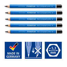 Staedtler Jumbo Bleistift, Mars Lumograph Mine: 5,3 mm - Verschiedene Härtegrade