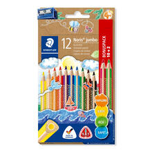 Staedtler Kartonetui, Noris Jumbo 10 + 2 Buntstifte, sortierte Farben + Spitzer