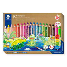 Staedtler Kindermalstift 3in1, Kartonetui, 18 Stifte + Spitzer