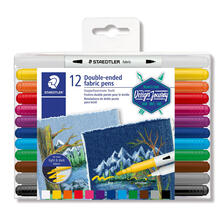 Staedtler Textilstifte mit Doppelspitze, 12 Stck sortiert