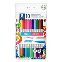 Staedtler Fasermaler Doppelspitze Twin Color, 10 Stck sortiert