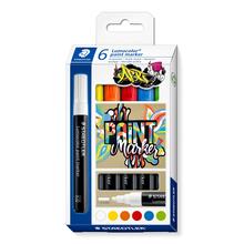 Staedtler Acrylmarker Lumocolor, 6 Stck sortiert