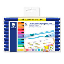 Staedtler Highlighter Doppelfasermaler, 10 Stck sortiert