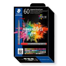 Staedtler Pigment Arts Brush Pen Set, 60 Farben