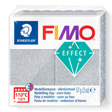NEU Fimo Effect 57g, Silber-Glitter