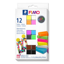 NEU Staedtler Fimo Effect Set Neon, 12 Halbblcke