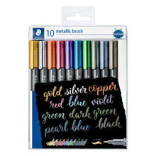 Staedtler Marker Metallic Brush 8321, 10 Stifte sortiert