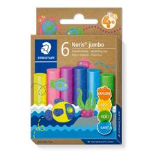 Staedtler Plastilin-Knete Noris Jumbo, 6 Glitter Farben