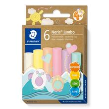 Staedtler Plastilin-Knete Noris Jumbo,6 Pastell Farben