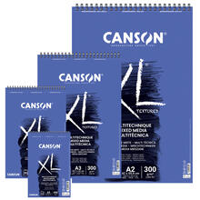 NEU Canson XL Mixed Media Spiralblock, 300 g/m² - Verschiedene Größen