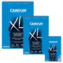 NEU Canson XL Mixed Media Spiralblock, 160 g/m² - Verschiedene Größen
