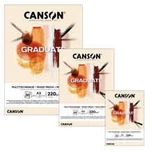 NEU Graduate Mixed Media Papier Block, 220 g/m², Natur - Verschiedene Größen