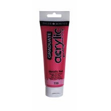 NEU GRADUATE Acrylfarbe 120 ml, Metallic Rot