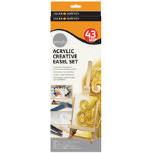 NEU Simply Acrylfarben Kreativ Staffelei Set