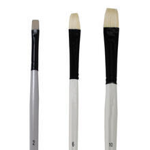 NEU GRADUATE Pinsel Schweineborsten, flach & kurz - Verschiedene Größen