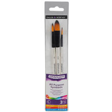 NEU GRADUATE Pinselset Aquarell, kurzstielig, 3 Synthetikpinsel