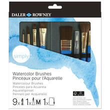 NEU Simply Aquarellpinsel Set mit 10 Pinseln, Nylontasche