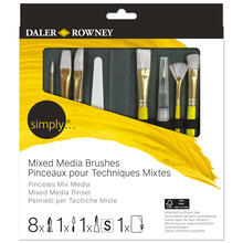 NEU Simply Mixed Media Pinsel Set mit 10 Pinseln, Nylontasche
