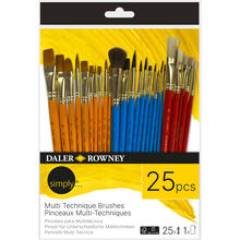 NEU Simply Mixed Media Pinsel Set mit 25 Pinseln A/W/O