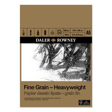 NEU Heavyweight Block, einseitig verleimt, Feinkorn, 30 Blatt  200 g/m, DIN A5