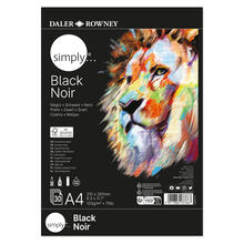 NEU Simply Zeichenblock schwarz, 30 Blatt  120 g/m, DIN A4
