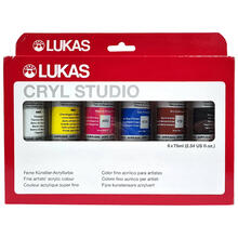 NEU LUKAS CRYL STUDIO / Acrylfarben Set, 6 x 75 ml