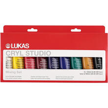 NEU LUKAS CRYL STUDIO / Acrylfarben Set, 9 x 100 ml Tuben Version 1