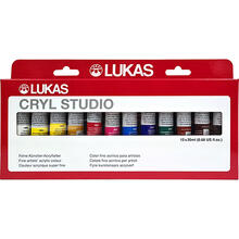 NEU LUKAS CRYL STUDIO / Acrylfarben Set, 12 x 20 ml