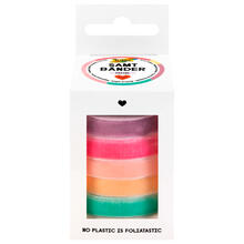 Samtbnder-Mix Pastell, 5 Farben, 10mm x 2 Meter