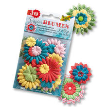 Papierblumen, bunt gemischt, 30 Stck sortiert