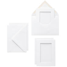 Passepartoutkarten & Umschl. 'rechteckig', wei�