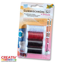 Gummischnre-Set, 4 Spulen  5m, sortiert