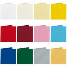 Doppelkarten & Umschl�ge quadratisch, 5 St�ck - Verschiedene Farben